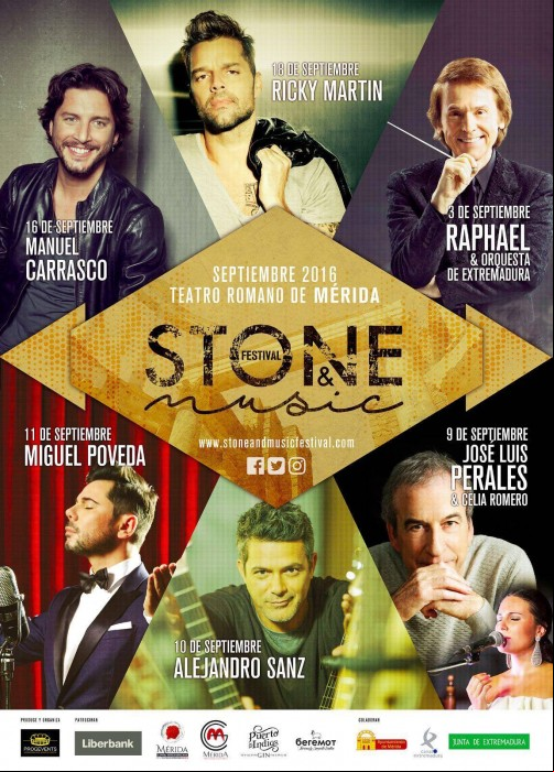 Concierto de Ricky Martin en Merida, Badajoz, España, Sábado, 10 de septiembre de 2016