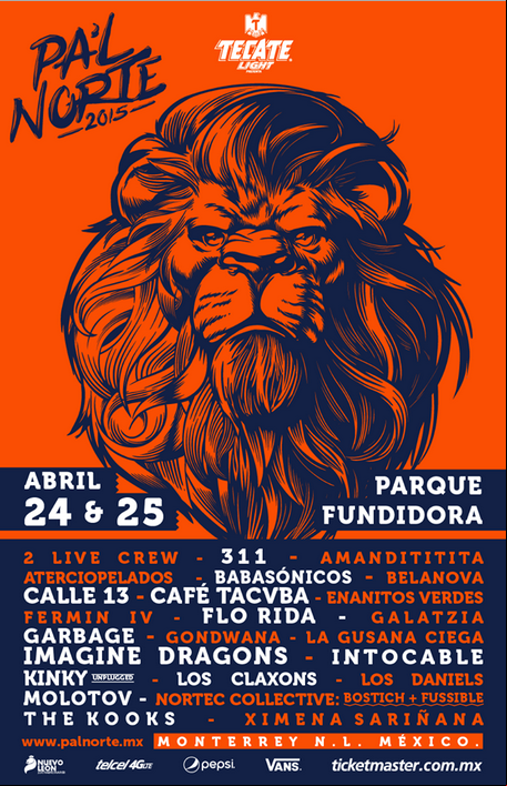 Concierto de Calle 13 en Monterrey, Nuevo León, México, Viernes, 24 de abril de 2015