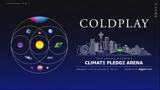 Concierto de Coldplay en Seattle, Washington, Estados Unidos, Viernes, 22 de octubre de 2021