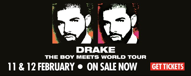 Concierto de Drake, The Boy Meets World Tour, en Mánchester, Inglaterra, Sábado, 11 de febrero de 2017