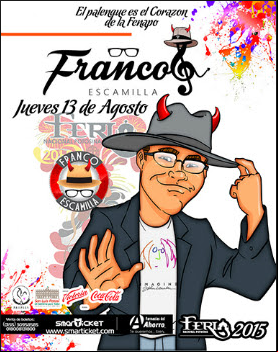 Concierto de Franco Escamilla en San Luís Potosí, México, Jueves, 13 de agosto de 2015