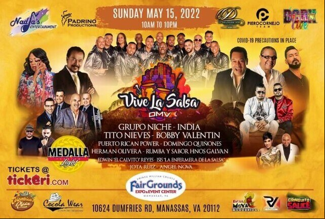 Concierto de Domingo Quiñones en Manassas, Virginia, Estados Unidos, Domingo, 15 de mayo de 2022