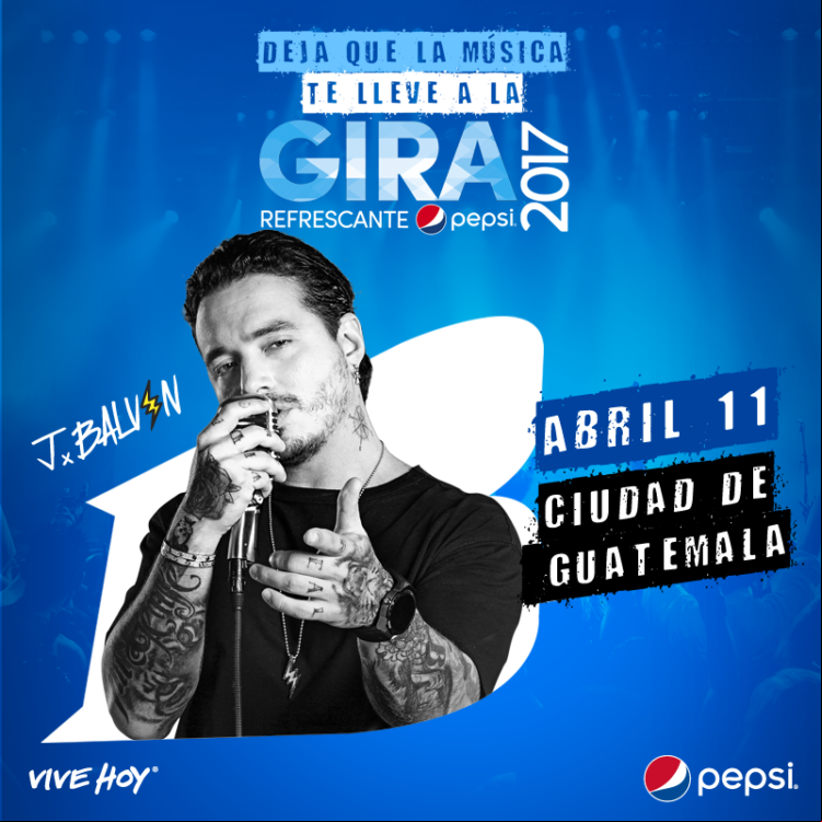 Concierto de J Balvin en Ciudad de Guatemala, Guatemala, Martes, 11 de abril de 2017