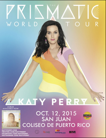 Concierto de Katy Perry en San Juan, Puerto Rico, Lunes, 12 de octubre de 2015