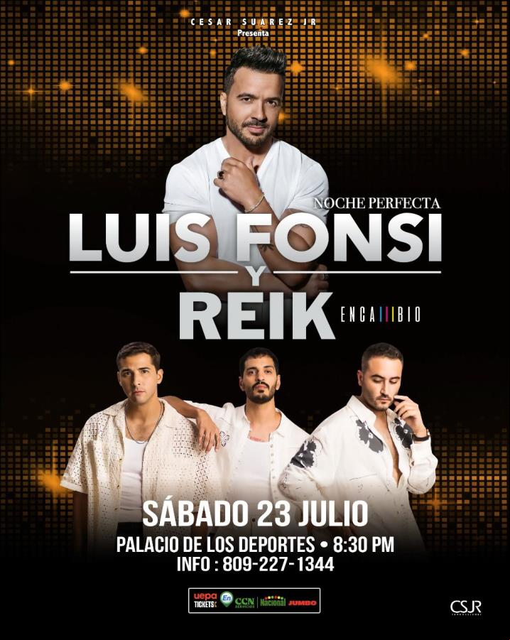 Concierto de Luis Fonsi, Noche Perfecta Tour, en Santo Domingo, República Dominicana, Sábado, 23 de julio de 2022