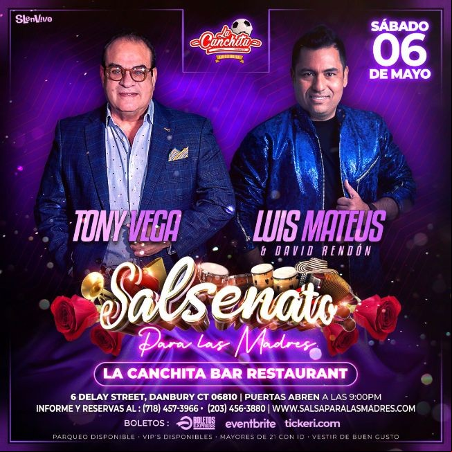 Concierto de Tony Vega, USA 2023, en Danbury, Connecticut, Estados Unidos, Sábado, 06 de mayo de 2023