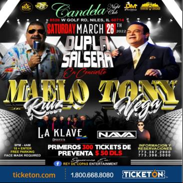 Concierto de Maelo Ruiz en Niles, Illinois, Estados Unidos, Sábado, 26 de marzo de 2022