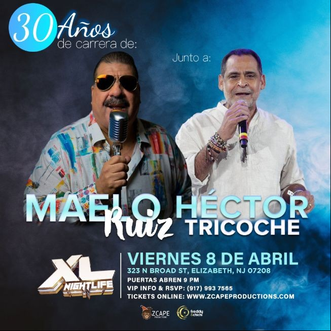 Concierto de Maelo Ruiz en Elizabeth, Nueva Jersey, Estados Unidos, Viernes, 08 de abril de 2022