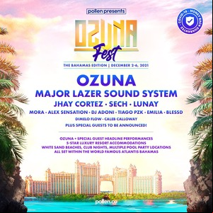 Concierto de Major Lazer en Isla Paraíso, Bahamas, Jueves, 02 de diciembre de 2021