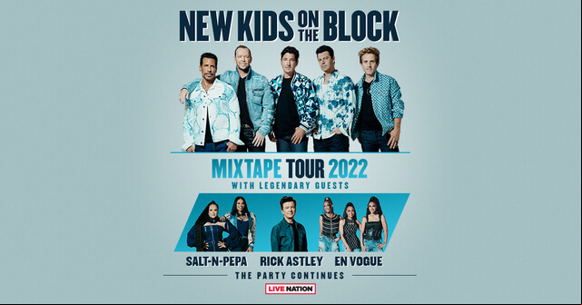 Concierto de New Kids on the Block, The Mixtape Tour, en Atlantic City, Nueva Jersey, Estados Unidos, Domingo, 03 de julio de 2022