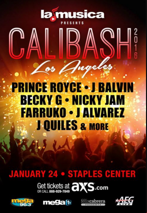 Concierto de Becky G en Los Ángeles, California, Estados Unidos, Domingo, 24 de enero de 2016