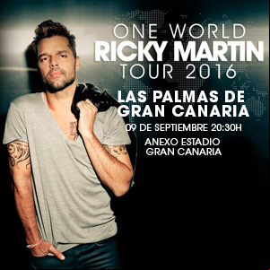 Concierto de Ricky Martin en Palmas de Gran Canaria, España, Viernes, 09 de septiembre de 2016