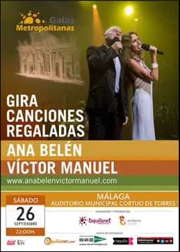 Concierto de Víctor Manuel en Málaga, España, Sábado, 26 de septiembre de 2015