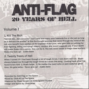 Álbum 20 Years Of Hell: Vol. I de Anti-Flag
