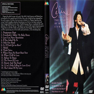Álbum The Colour Of My Love Concert (Dvd) de Celine Dion