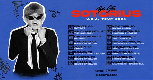 Big Soto - Tour en Estados Unidos