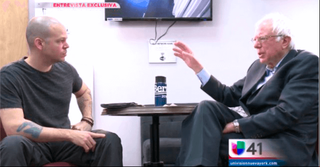 René Pérez de Calle 13 entrevista a Bernie Sanders 