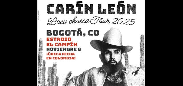 Carin León llegará con su “Boca Chueca Tour 2025” a Bogotá