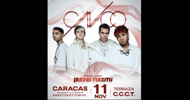 CNCO llegará a Venezuela en concierto en el CCCT
