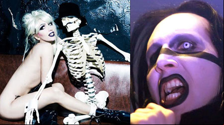Lady Gaga y Marilyn Manson y Halloween Lady Gaga y Marilyn Manson y Halloween