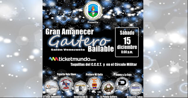 Gran Amanecer Gaitero en el Circulo Militar de Caracas Venezuela