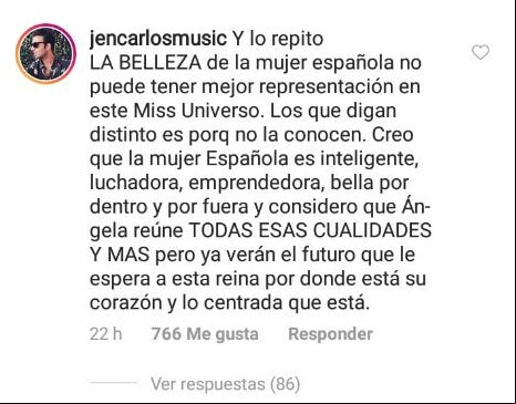 Respuesta del cantante ante los malos comentarios