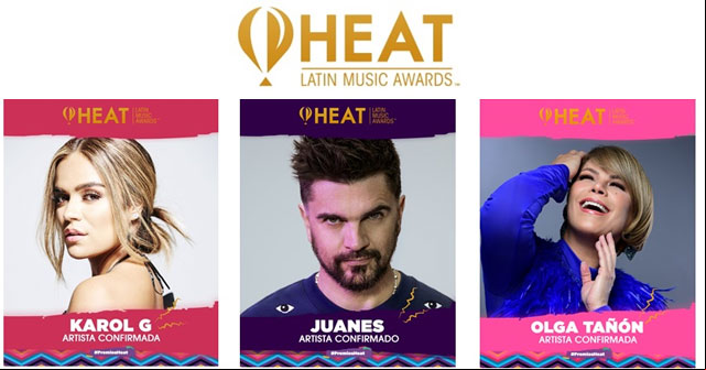 Los Premios HEAT revela lista de artistas que se presentarán en su 4ª entrega