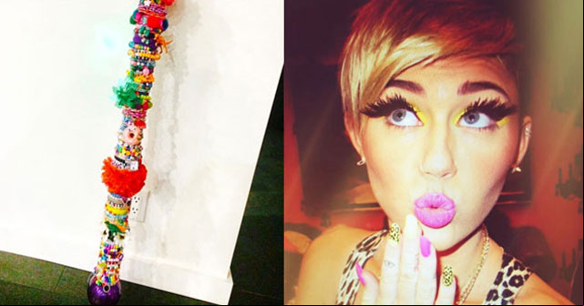 Miley Cyrus crea pipa con regalos de sus fans