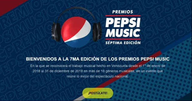 Comienzan postulaciones para los premios Pepsi Music 