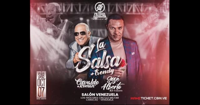 José Alberto “El Canario” y Osvaldo Román - “La Salsa + Trendy” en Caracas