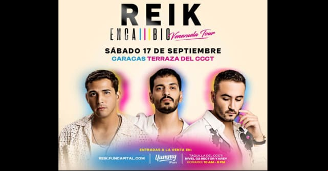Caracas está lista para recibir a Reik en su gran concierto