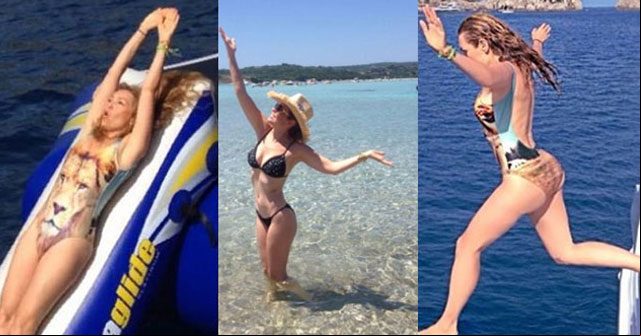 Thalía presume cuerpazo con diminuto bikini en Italia